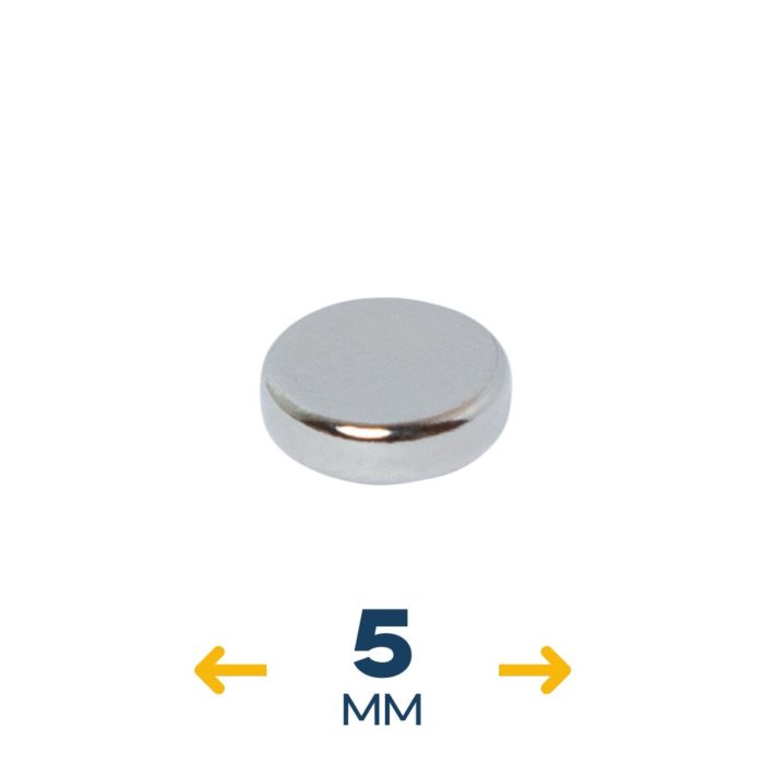 Неодимовый магнитный диск 5×1 мм (~0,12 кг)