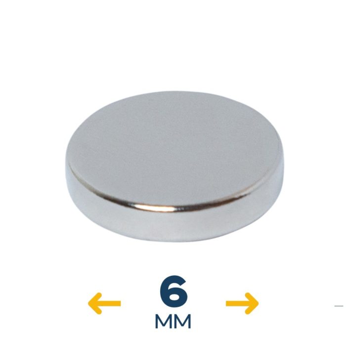 Неодимовый магнитный диск 6×1 мм (~0,3 кг)