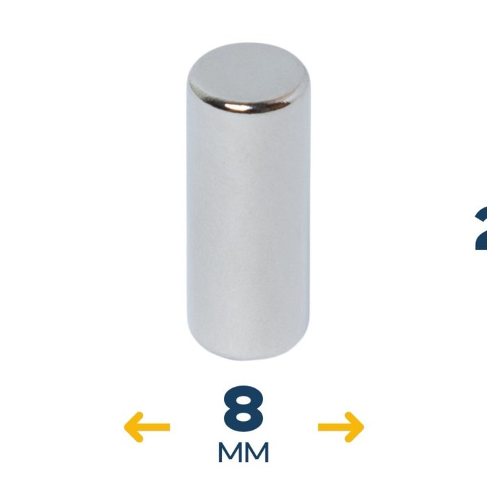 Неодимовый магнитный пруток/стержень 8×25 мм (~3,2 кг)