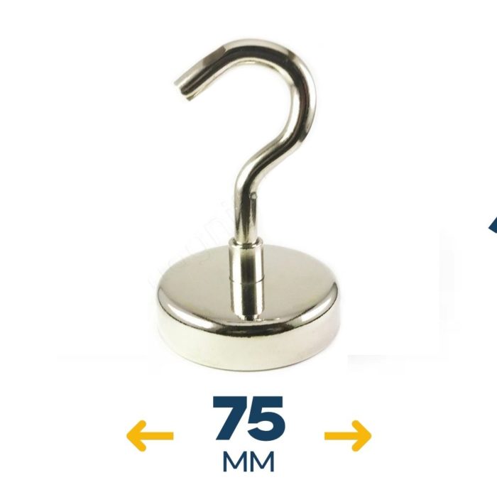 Неодимовое магнитное крепление E75 с крючком M10 (~160 кг)