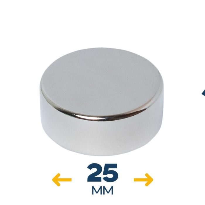 Неодимовый магнитный диск 25×10 мм (~20 кг)