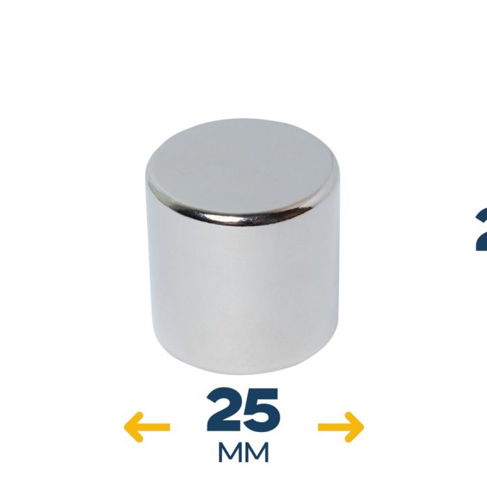 Неодимовый магнитный диск 25×25 мм (~33 кг)