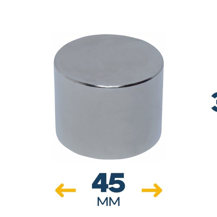 Неодимовый магнитный диск 45×35 мм (120 кг, N42)