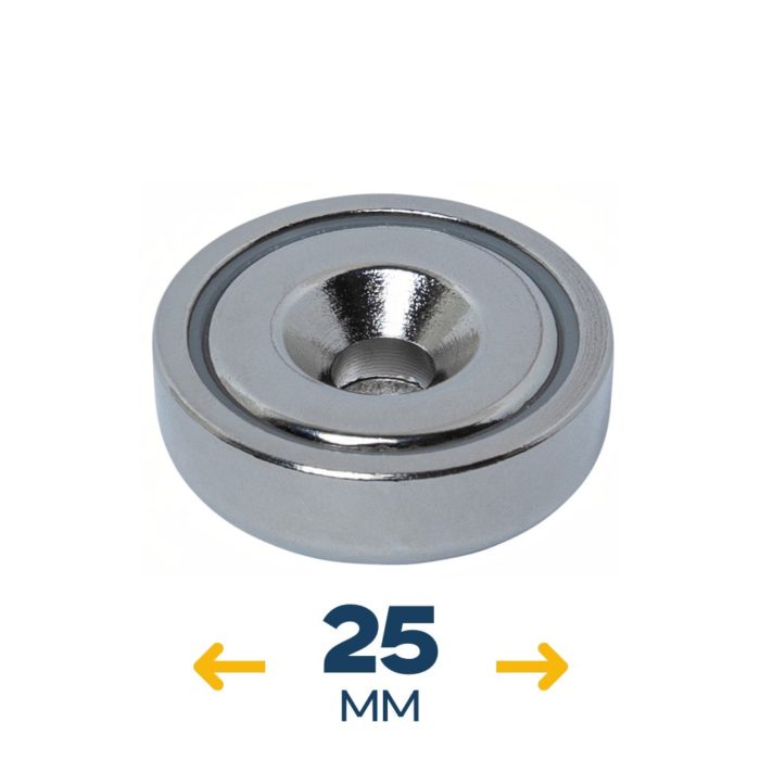 Неодимовое магнитное крепление A25 с зенковкой (~14 кг)