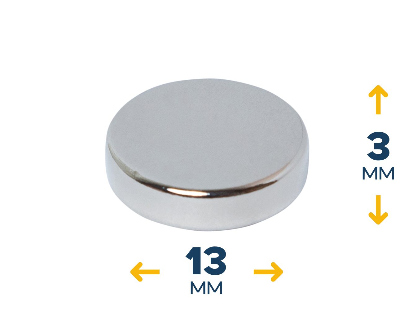 Неодимовый магнитный диск 13×3 мм (~2,7 кг)