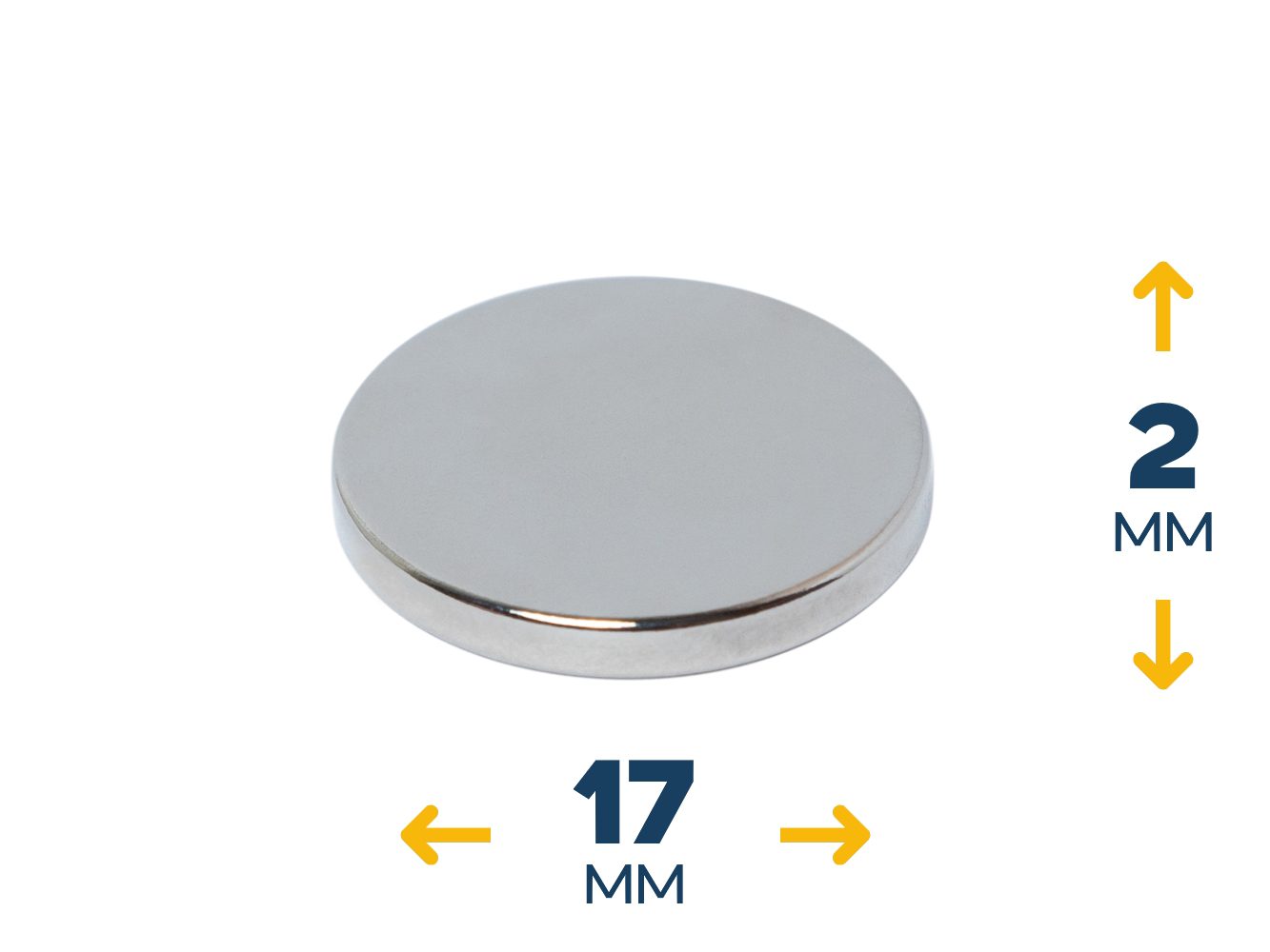 Неодимовый магнитный диск 17×2 мм (~2,8 кг)