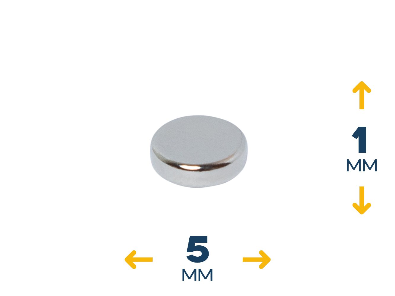 Неодимовый магнитный диск 5×1 мм (~0,12 кг)
