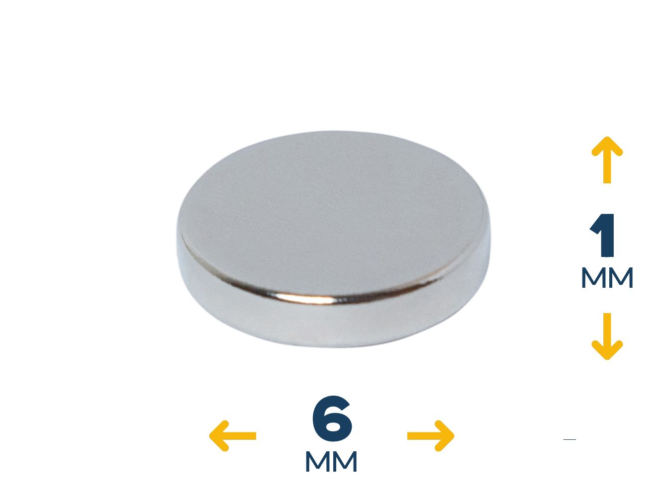 Неодимовый магнитный диск 6×1 мм (~0,3 кг)
