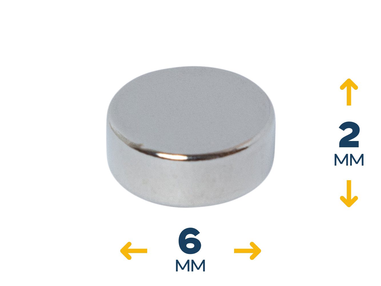 Неодимовый магнитный диск 6×2 мм (~0,4 кг)