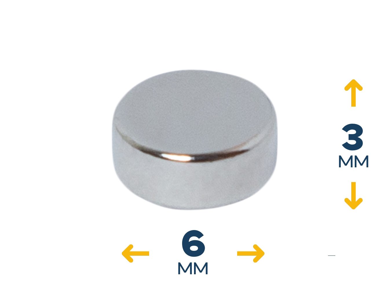 Неодимовый магнитный диск 6×3 мм (~0,6 кг)