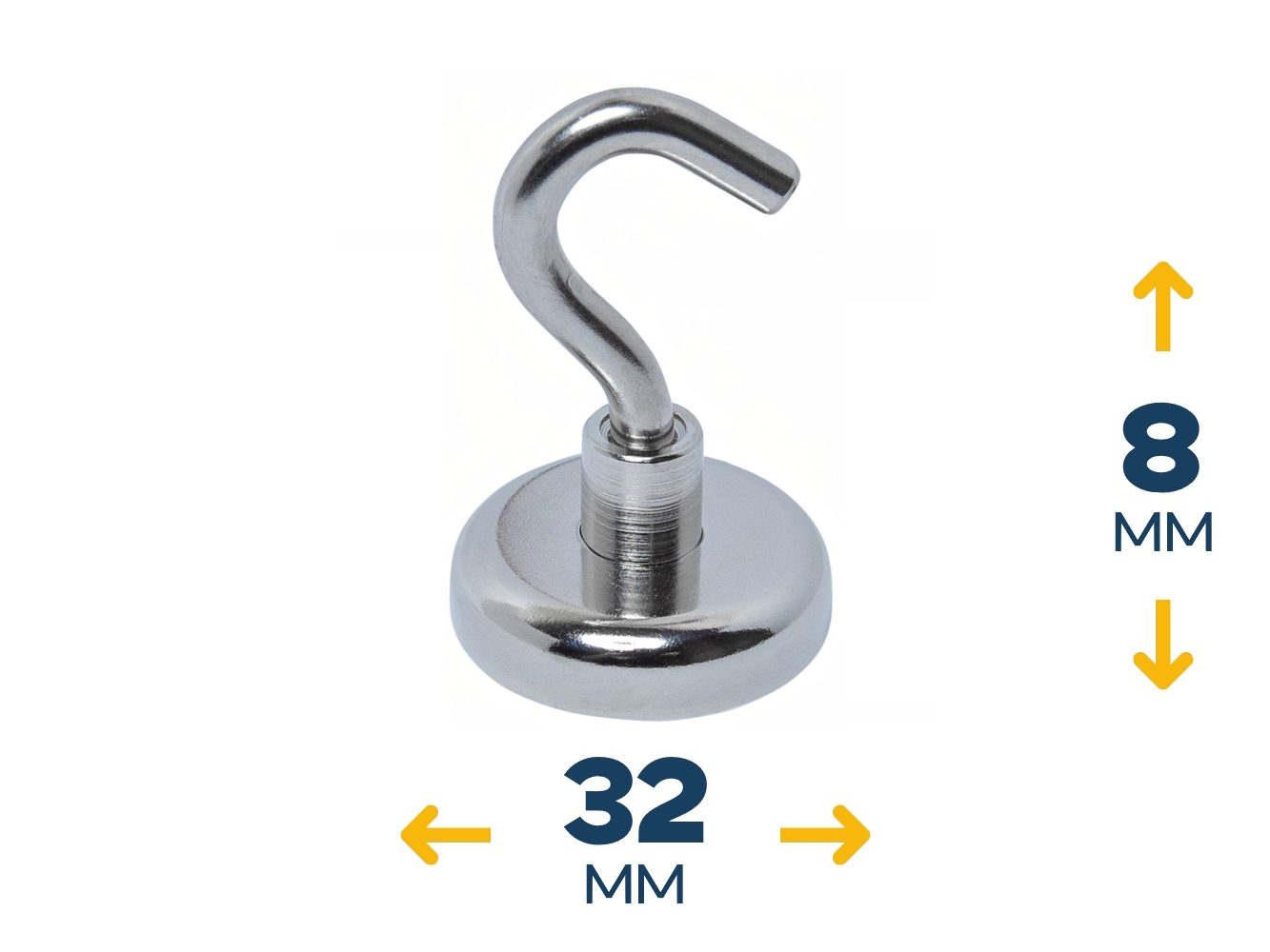 Неодимовое магнитное крепление E32 с крючком M6 (~30 кг)
