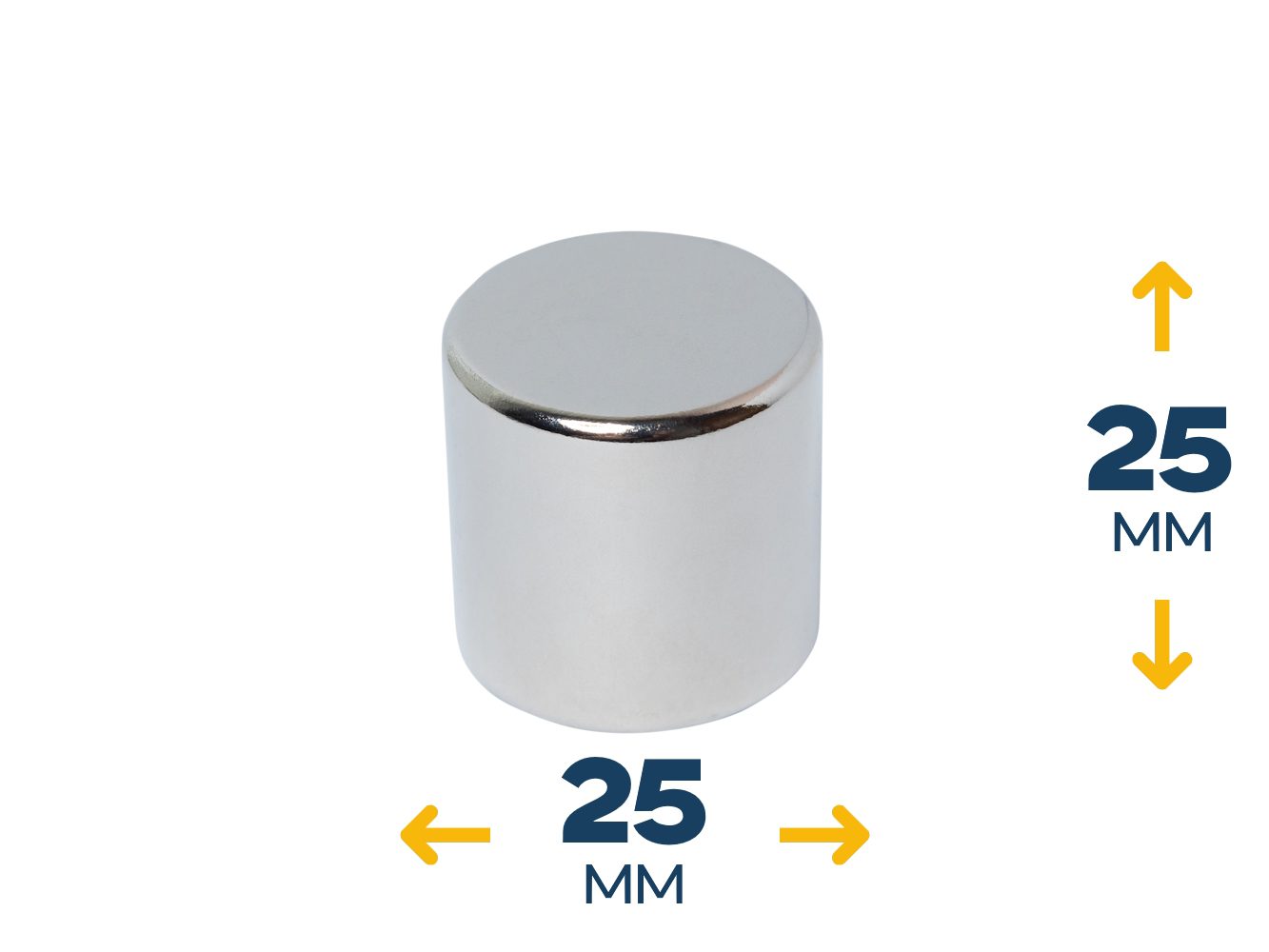 Неодимовый магнитный диск 25×25 мм (~33 кг)