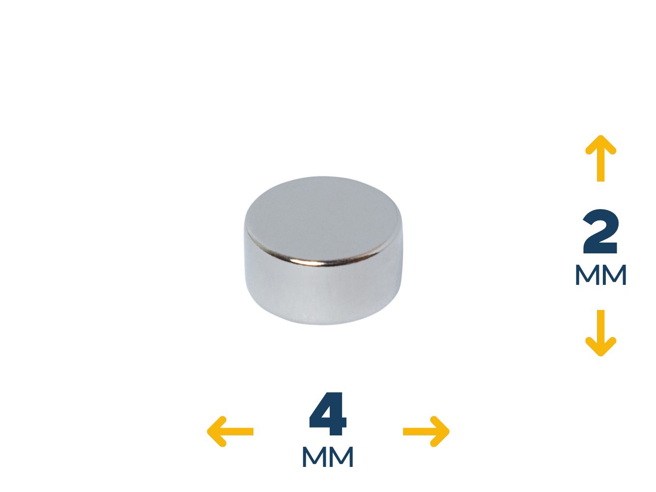 Неодимовый магнитный диск 4×2 мм (~0,15 кг)