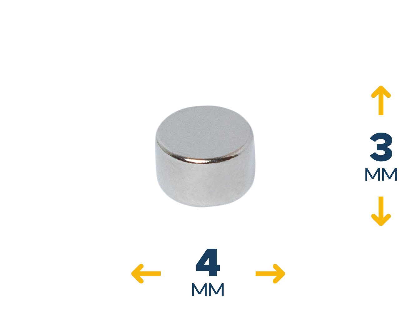 Неодимовый магнитный диск 4×3 мм (~0,3 кг)