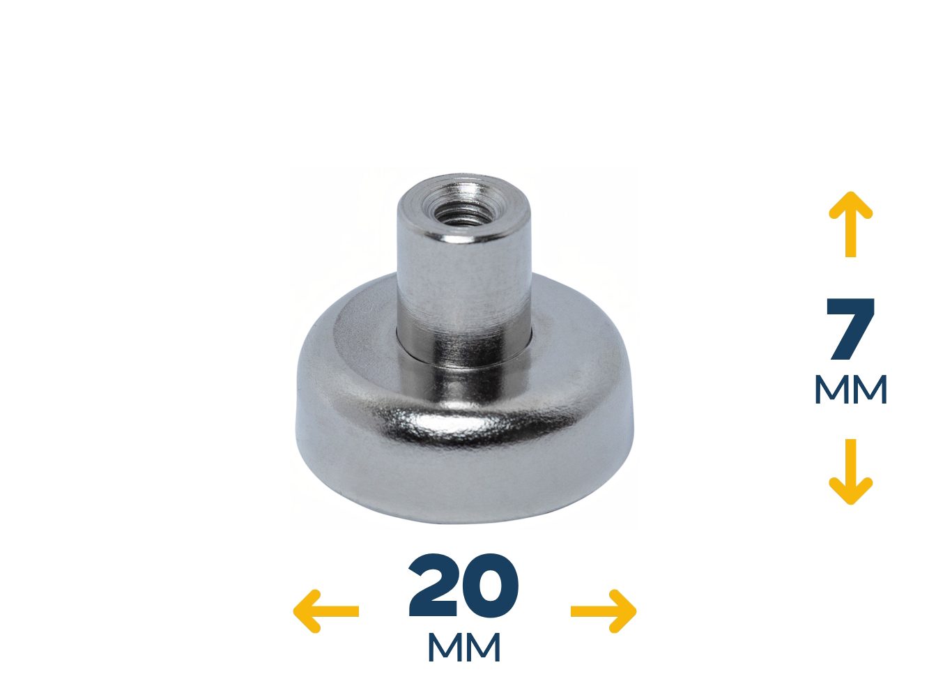 Неодимовое магнитное крепление D20 под болт M4 (~8 кг)