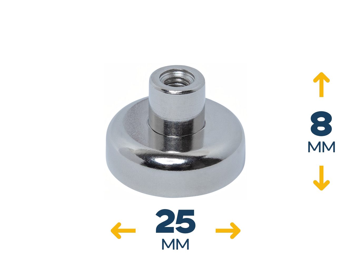 Неодимовое магнитное крепление D25 под болт M5 (~17 кг)