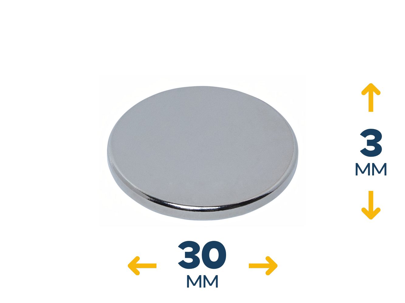Неодимовый магнит диск 30×3 мм (5,87 кг, N42)