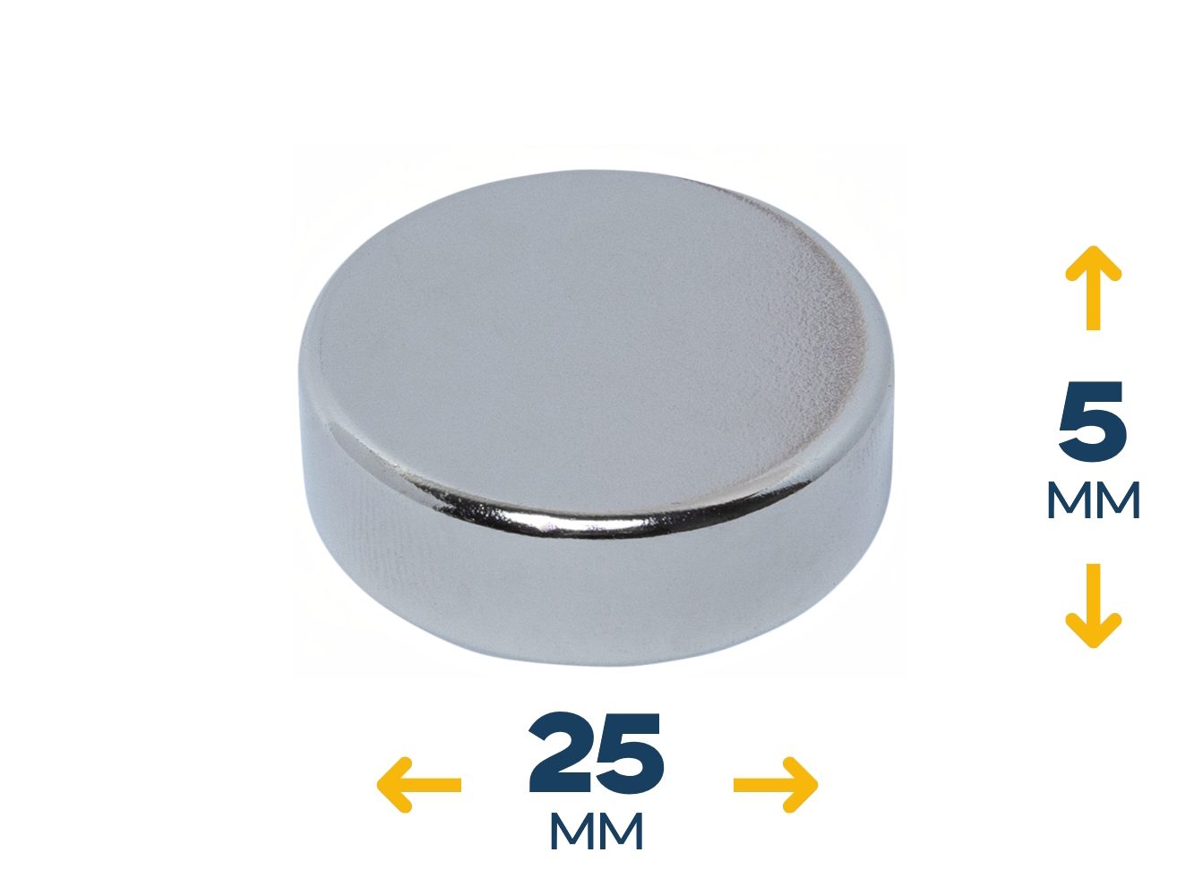 Неодимовый магнит диск 25×5 мм (~9,34 кг)