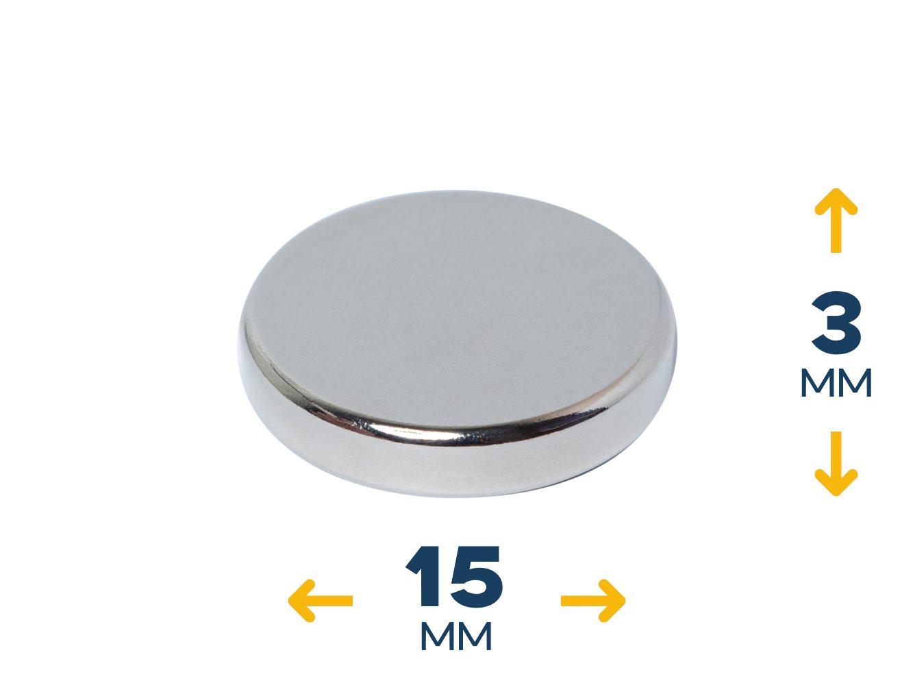Неодимовый магнитный диск 15×3 мм (~2,93 кг)