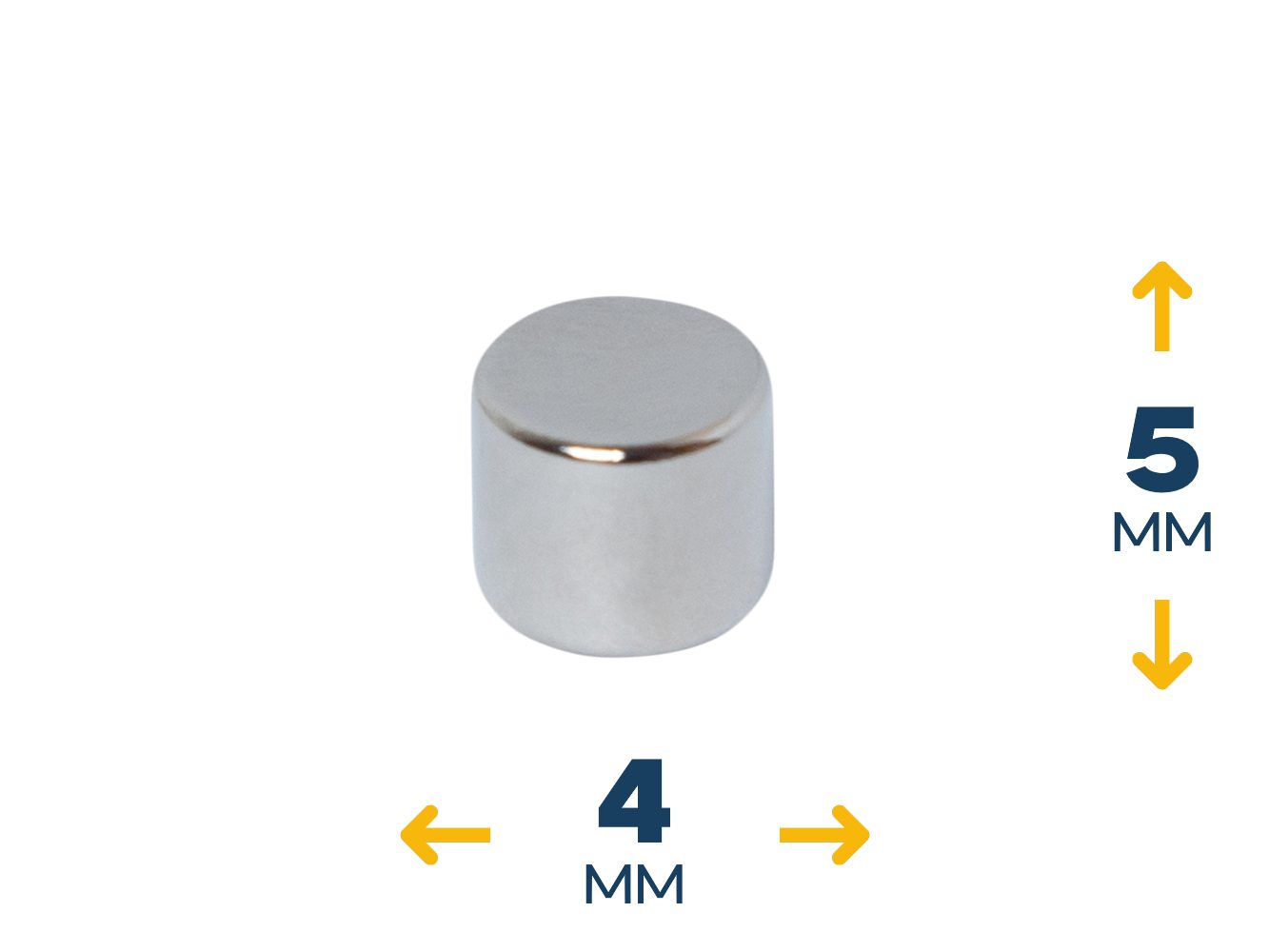 Неодимовый магнитный диск 4×5 мм (~ 0,52 кг)
