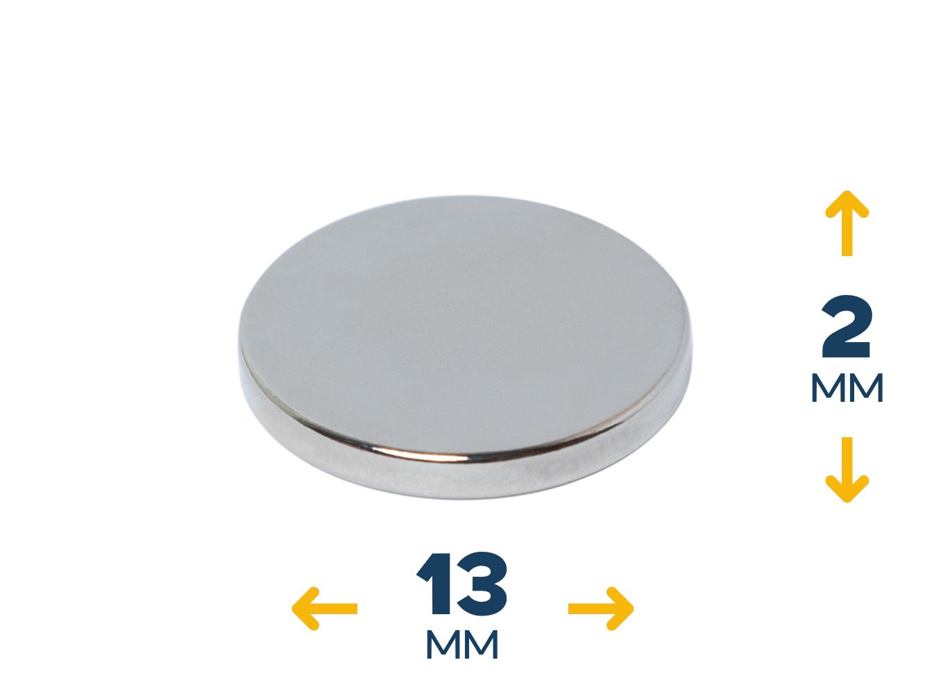 Неодимовый магнитный диск 13×2 мм (~1,55 кг)