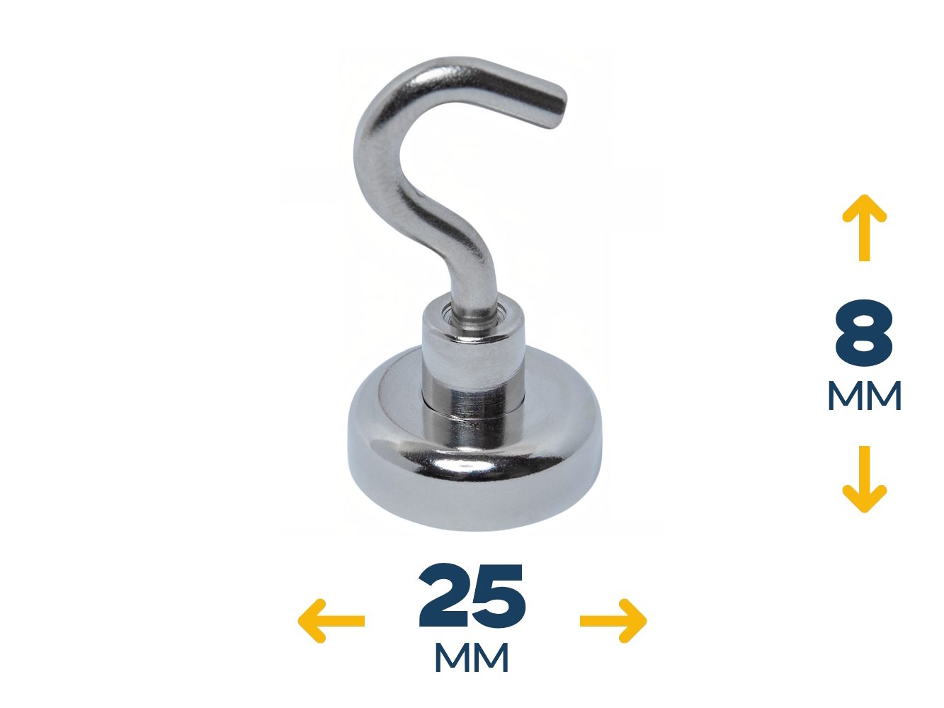 Неодимовое магнитное крепление E25 с крючком M5 (~15 кг)