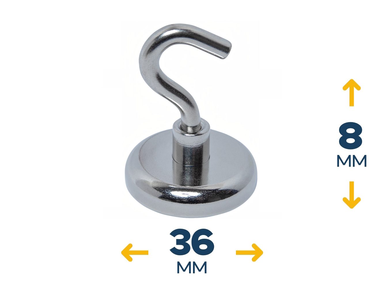 Неодимовое магнитное крепление E36 с крючком M6 (~41 кг)