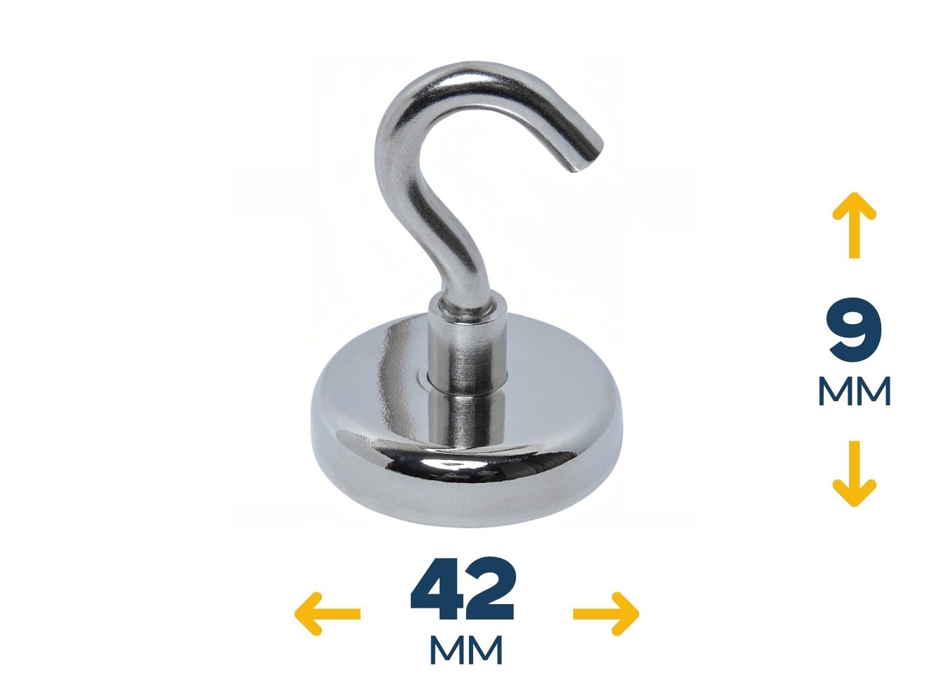 Неодимовое магнитное крепление E42 с крючком M6 (~60 кг)