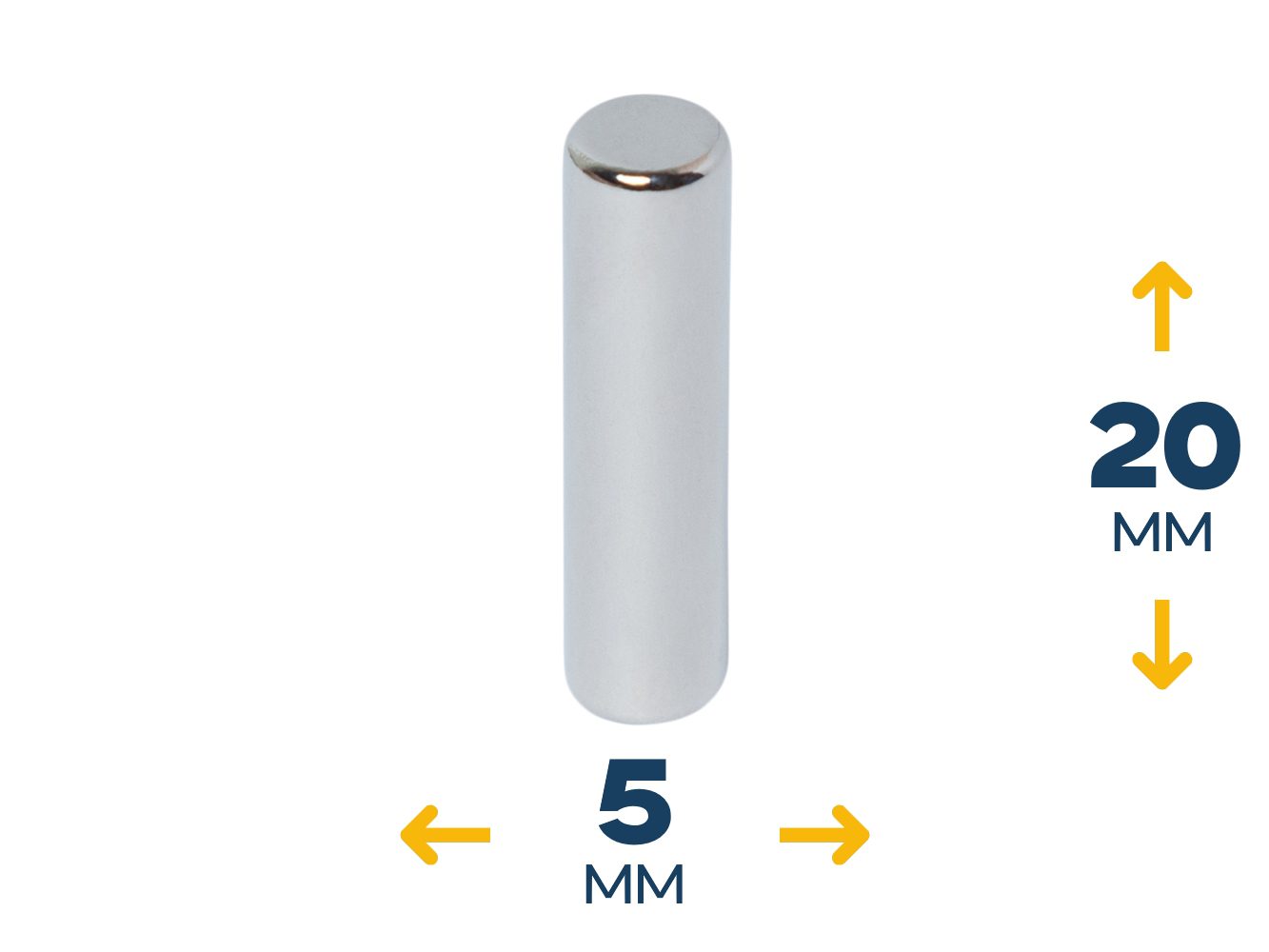 Неодимовый магнитный пруток/стержень 5×20 мм (~1,02 кг)