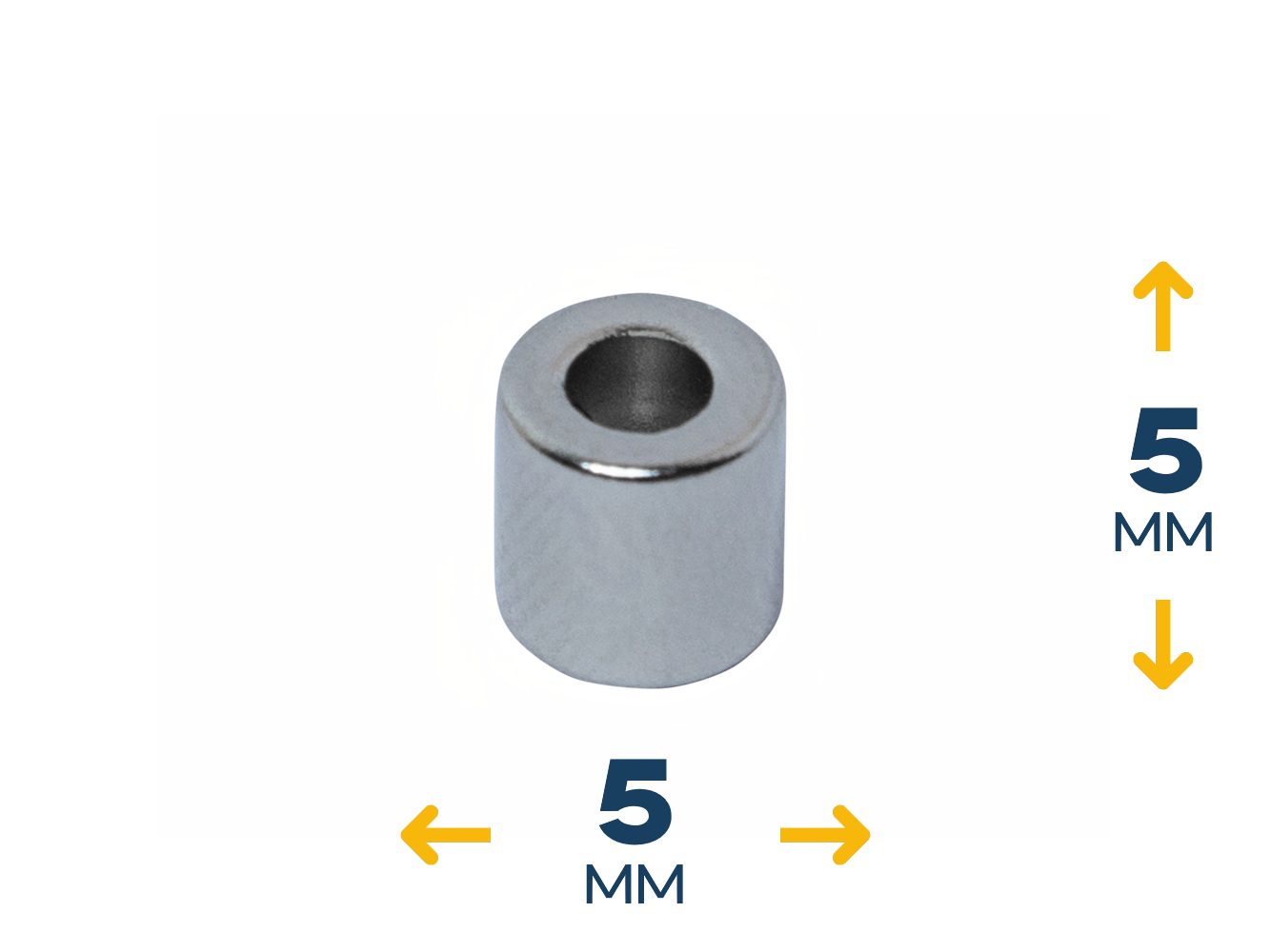Неодимовый магнитный диск 5×5 мм с зенковкой 1/2,5 мм (~0,8 кг)