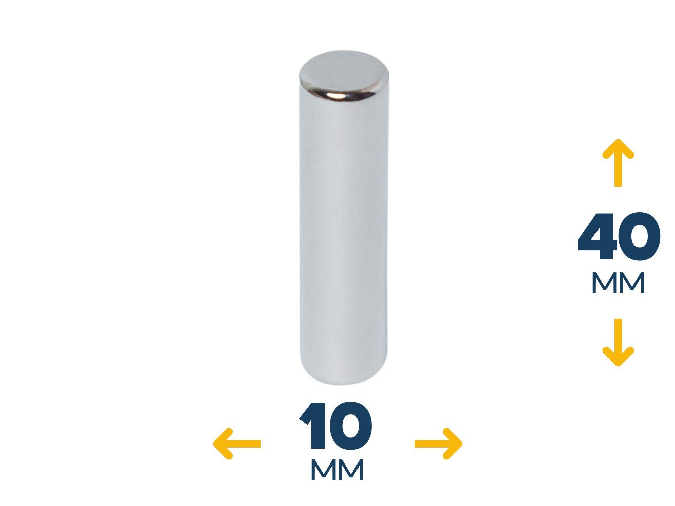 Неодимовый магнит пруток 10x40 мм